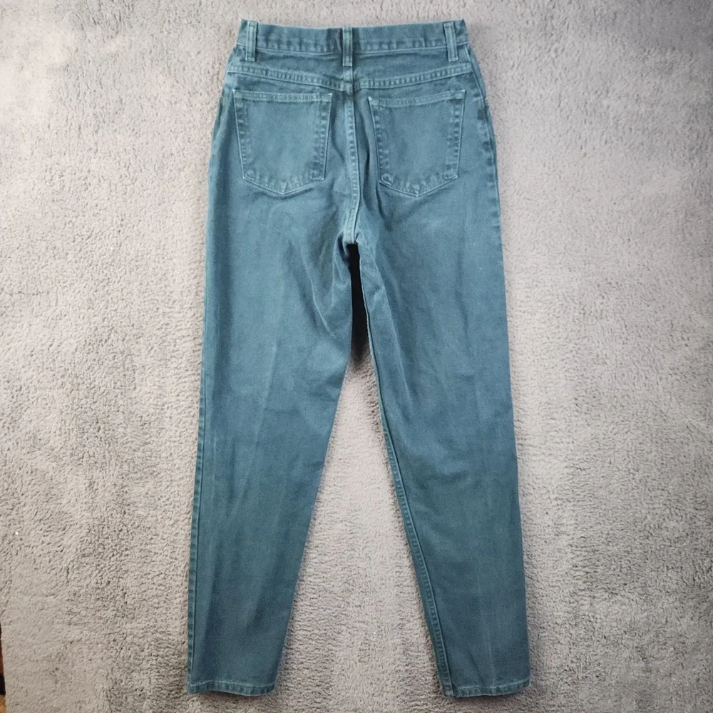 Wrangler Mom Jeans Womens 10 Teal High Rise Tapered Leg Vintage 90s Denim Pants